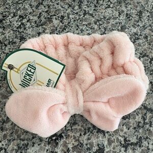 Plush Pink Bow Headband by Wicked